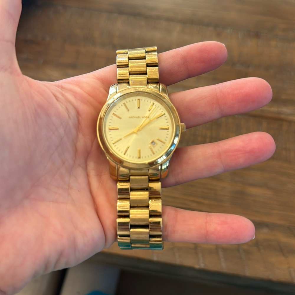 Large gold Michael Kors watch
